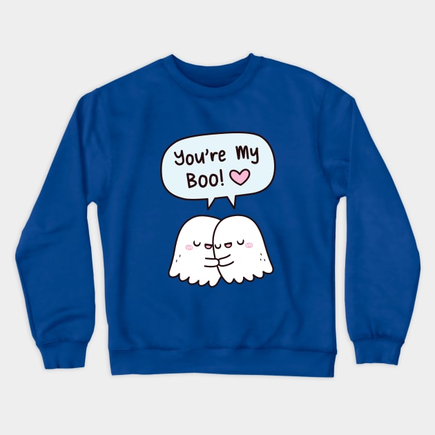 Cute Hugging Ghosts You're My Boo BFF Crewneck Sweatshirt by rustydoodle